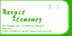 margit klemencz business card